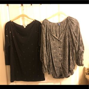 Two Old Navy tops, size L